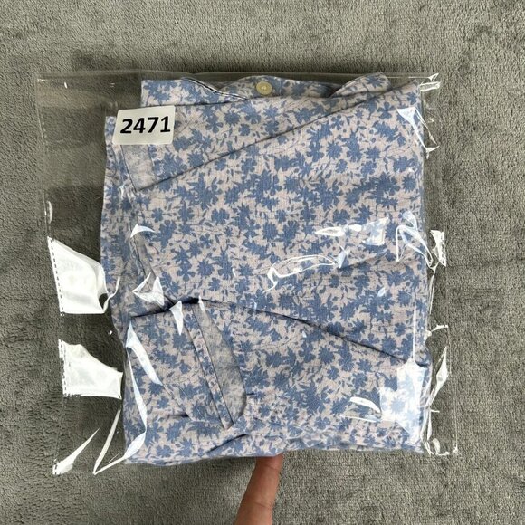 GAP Women's Blouse Floral Button Down Shirt Size Small Linen Blend Minimal - Picture 8 of 8